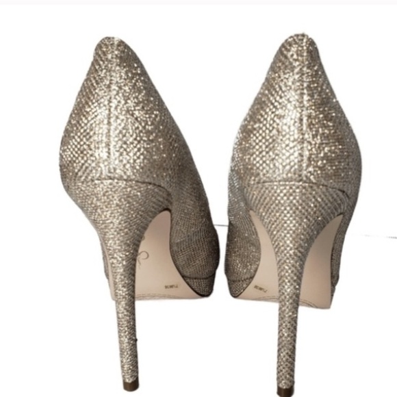Jessica Simpson avrindy metallic pointed toe pumps 9.5 NWT - Picture 2 of 8